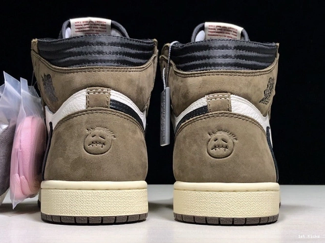 1st Kicks Shoes CD4487 - Air 1 x Scott OG 'Mocha' Jordan High 100 Retro Travis 0712